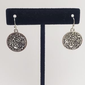 NEW 3/$10  Boho Flower Earrings in Silvertone